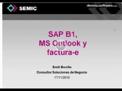 Add-On Factura Eléctronica para SAP Business One 8.8. Por SAP B1 Hub. Webinar de una hora de duración.