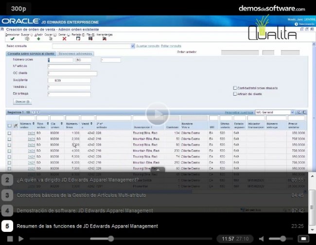 Gestión de Productos Multi-Atributo con JD Edwards Enterprise One. Webinar de media hora.