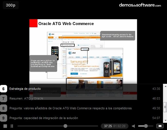 Introducción a Oracle ATG Web Commerce, por Oracle. Webinar de una hora.