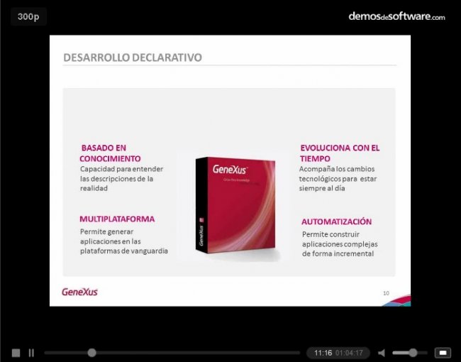 Desarrollo automático de aplicaciones multiplataforma con GeneXus. Webinar de una hora.