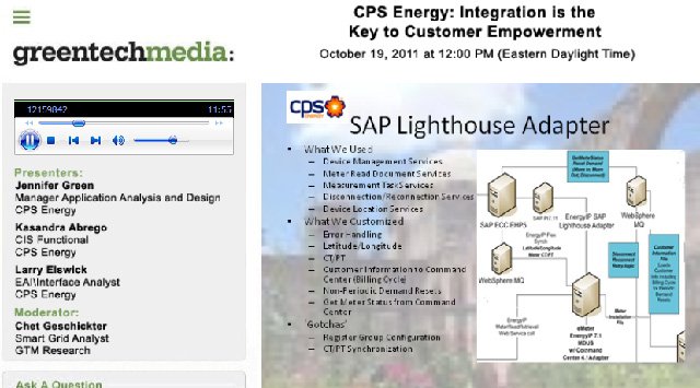 CPS Energy: Cómo montar una Smart Grid con SAP. Webinar en inglés. 