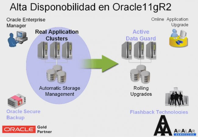 Alta disponibilidad de Oracle 11g con Grid Infraestructure y RAC11gR2. Webinar de 2 horas con aralarservicios.com