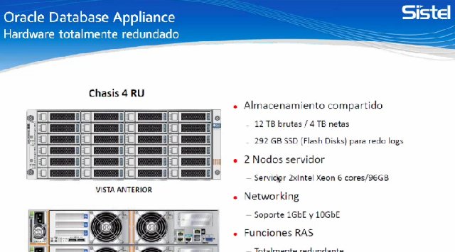 Ahorre de costes en licencias y mantenimiento en Bases de Datos Oracle con Oracle Database Appliance. Webinar por Sistel.  