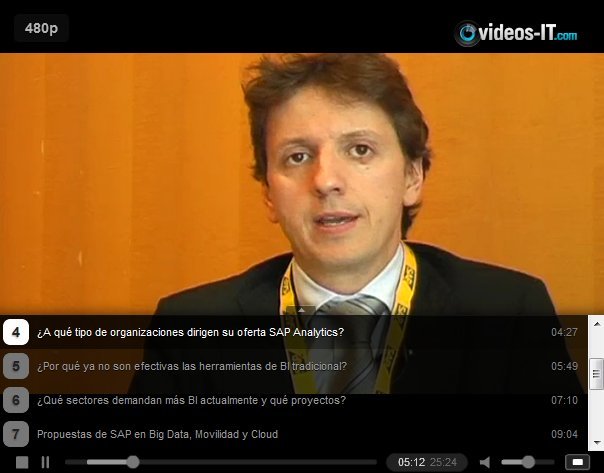 Video entrevista a Adolfo Pellicer, Responsable de Hana y SAP Analytics  en SAP Iberia