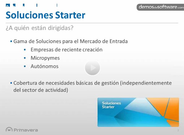 Introducción a Starter Primavera, la herramienta para empresas de reciente creación, micropymes y autónomas. Webinar de 30 minutos.