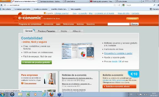 Características y funcionalidades de E-conomic, programa de contabilidad en la nube. Webinar de 1 hora.