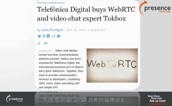 Contact center en cualquier momento y en cualquier sitio con Web RTC. Por Presence Technology. Webinar de 1 hora.