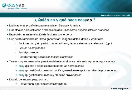 Grandes fracasos en implementación de proyectos de factura electrónica. Por Easyap. Webinar de 1 hora.