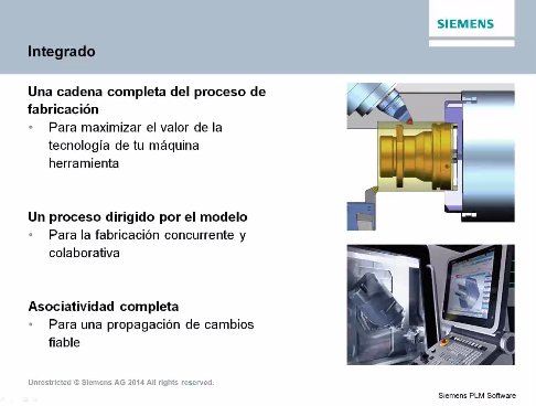 Introducción a NX Cam, solución completa para la fabricación. Webinar de 30 minutos.