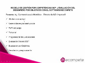 Evaluación del desempeño por competencias 360°. Webinar de 1 hora.