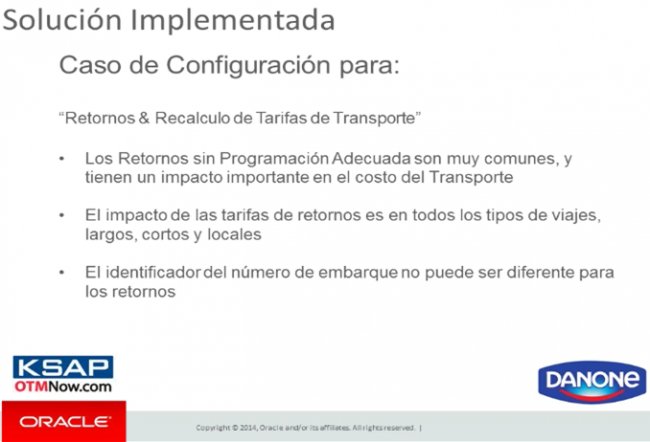 Order to Cash en Aguas Danone Argentina con Oracle OTM y Financials. Caso Práctico. [Webinar de 1 hora]