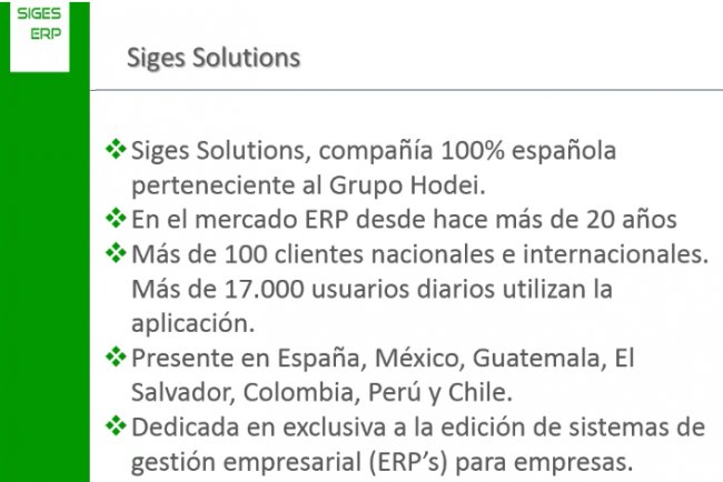 Hágase distribuidor de uno de los ERP más potentes del mercado. SIGES, la mejor relación calidad-precio [Webinar de 90 minutos]